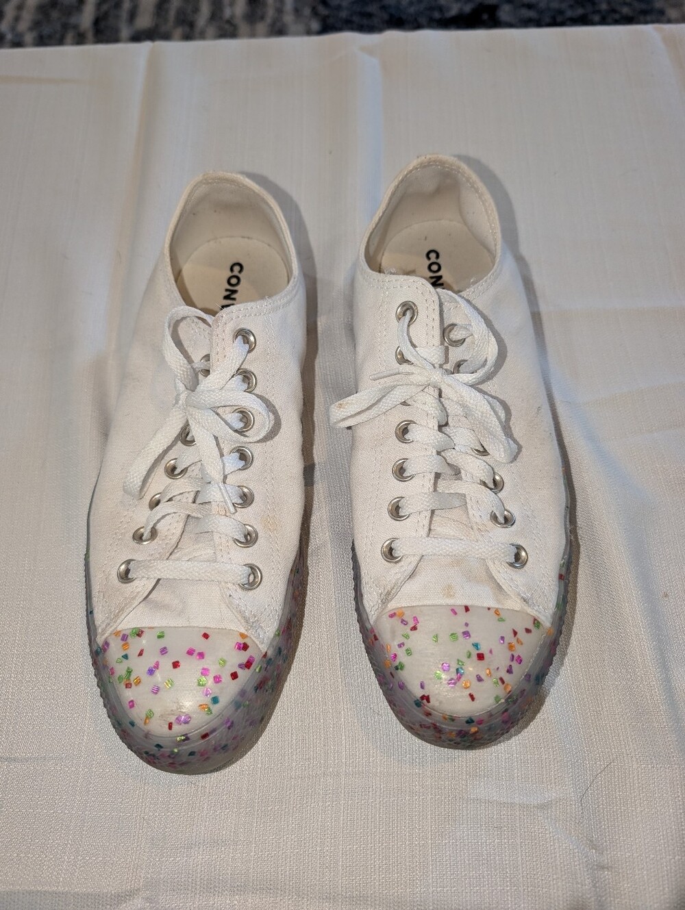 Converse Chuck Taylor "Stuff Inside" White/Glitter Low Top Sneakers